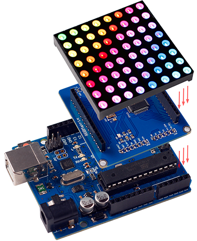 20pcs 8x8 Matrix RGB LED; Common Anode Diffused Arduino Full Colour Rainbowduino 